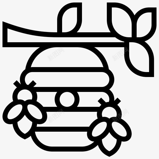蜂巢蜂房蜜蜂图标svg_新图网 https://ixintu.com 蜂巢 蜂房 蜜蜂