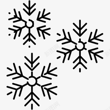 下雪寒冷冬天图标图标