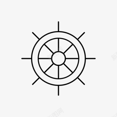 船轮舵航海图标图标