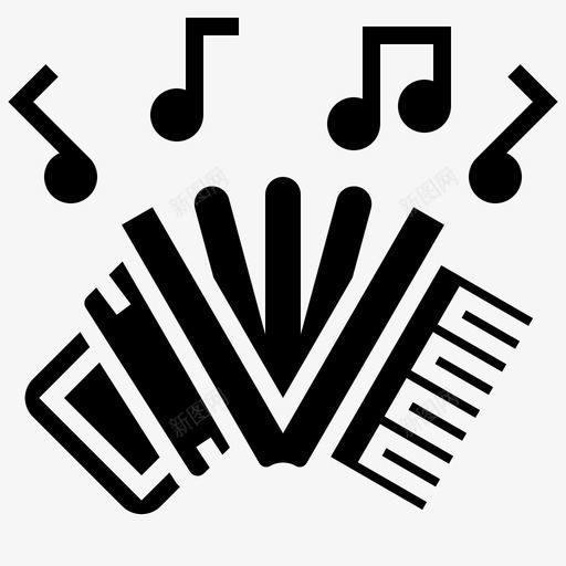 手风琴音乐83实心图标svg_新图网 https://ixintu.com 实心 手风琴 音乐83