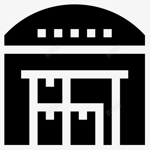 仓库装运6已填充图标svg_新图网 https://ixintu.com 仓库 填充 装运