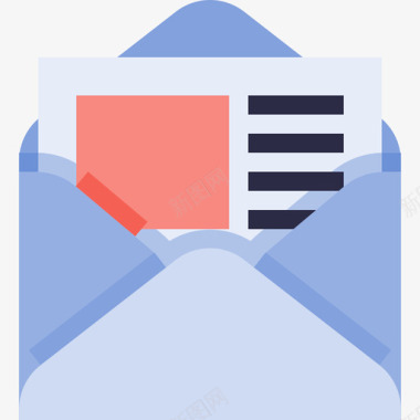 电子邮件信纸50扁平图标图标