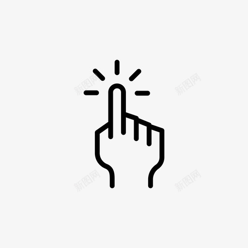 手和手势触摸手势5线性图标svg_新图网 https://ixintu.com 手势 线性 触摸