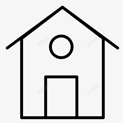 住宅建筑房屋图标svg_新图网 https://ixintu.com 住宅 常规 建筑 房屋 设计 轮廓