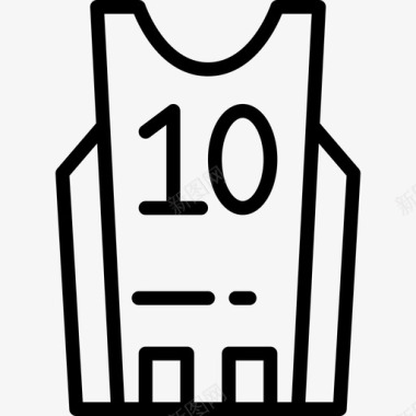 篮球运动衫运动68直线型图标图标