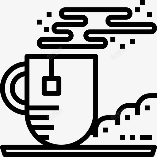 早茶早餐咖啡图标svg_新图网 https://ixintu.com 咖啡 早茶 早餐 热饮 饮料 饮料菜单
