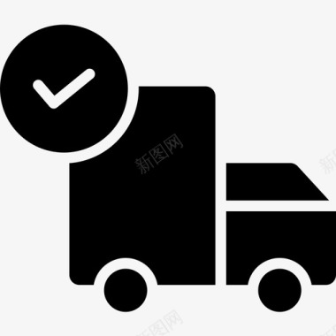 货运卡车电子商务119字形图标图标