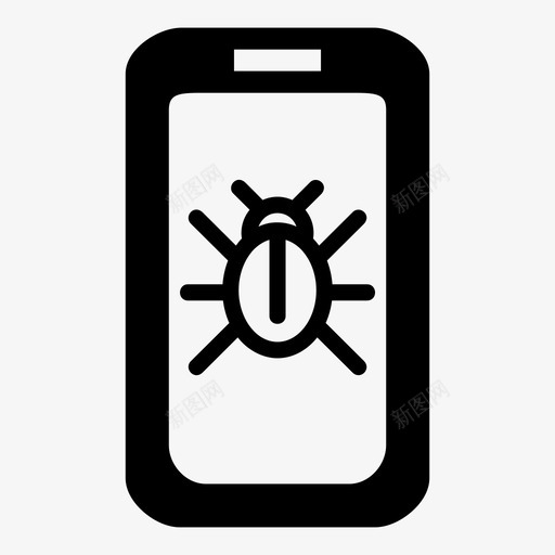 手机窃听器感染病毒图标svg_新图网 https://ixintu.com 感染 手机窃听器 病毒