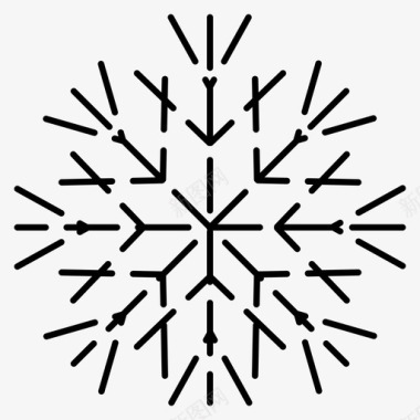 冬天圣诞节大雪纷飞的图标图标