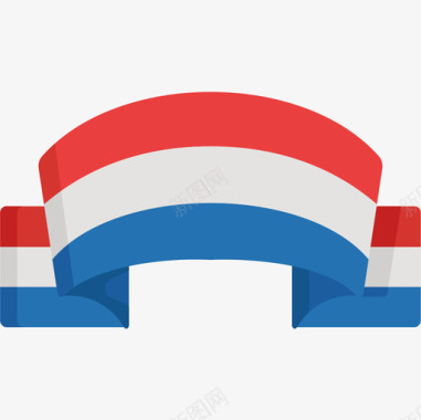 丝带荷兰10扁平图标图标