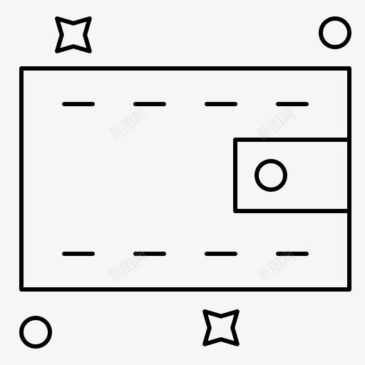 钱包现金资金图标svg_新图网 https://ixintu.com 创业 发展 现金 细线 资金 钱包