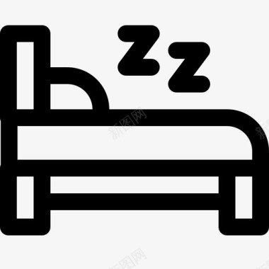 睡眠床家图标图标