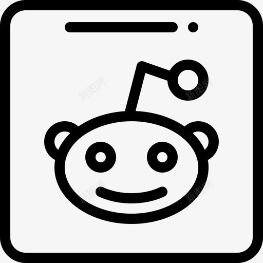 Reddit社交媒体74线性图标svg_新图网 https://ixintu.com Reddit 社交媒体74 线性