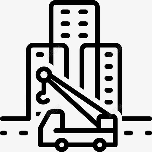 预制建筑乡村图标svg_新图网 https://ixintu.com 乡村 建筑 机器 起重机 预制