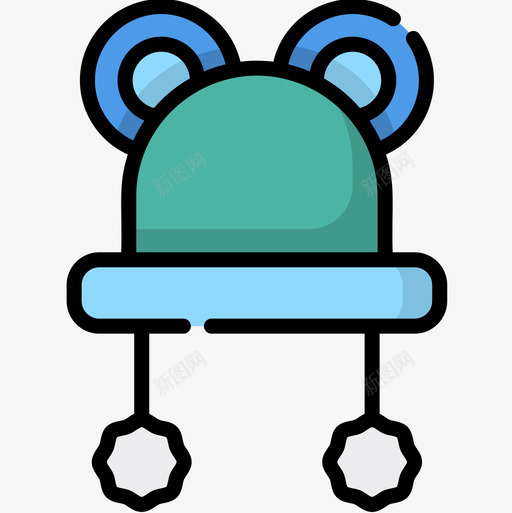 婴儿帽婴儿玩具4线性颜色图标svg_新图网 https://ixintu.com 婴儿 玩具 线性 颜色