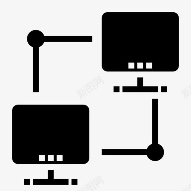 连接计算机和网络5填充图标图标