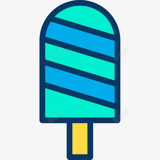冰淇淋新年43线形颜色图标svg_新图网 https://ixintu.com 冰淇淋 新年43 线形颜色