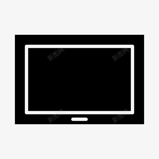 电视显示器液晶显示器图标svg_新图网 https://ixintu.com 屏幕 显示器 液晶 液晶显示 电子技术 电视 符号 节目