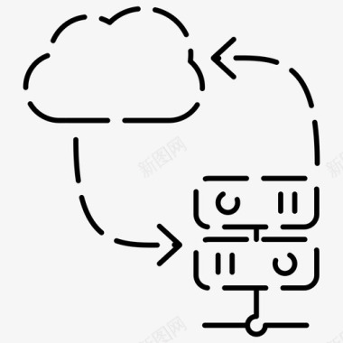 云计算服务器同步图标图标