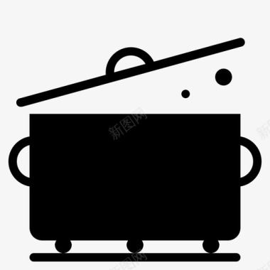 锅煮沸烹饪图标图标