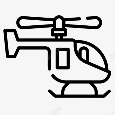 直升机医用146直线型图标图标
