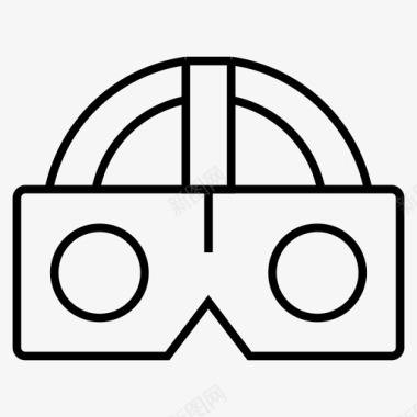 虚拟现实耳机虚拟现实虚拟现实头盔图标图标