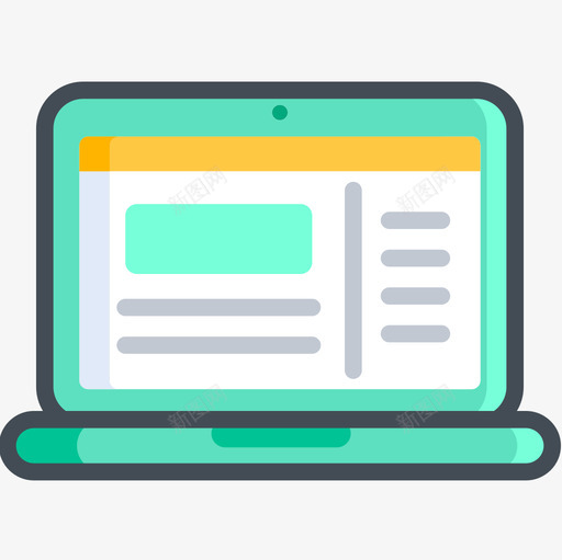 笔记本电脑博客5双色图标svg_新图网 https://ixintu.com 博客 双色 电脑 笔记本