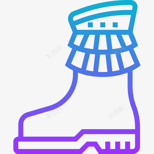 靴子波西米亚风格11渐变色图标svg_新图网 https://ixintu.com 波西米亚风格11 渐变色 靴子