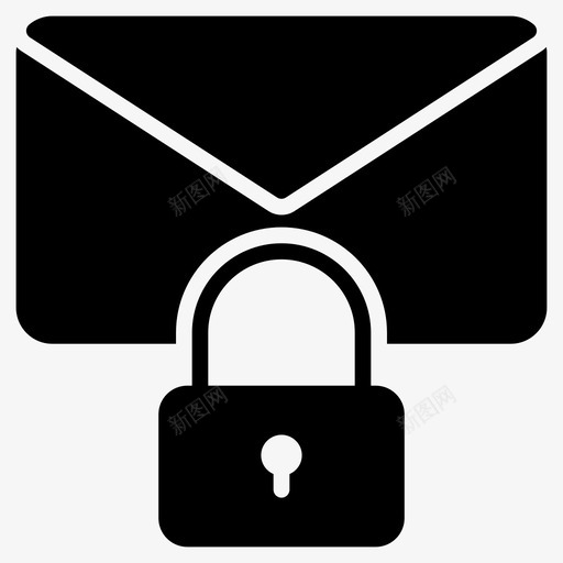 securemail收件箱锁图标svg_新图网 https://ixintu.com internet安全线标志符号64像素 securemail 专用 收件箱 邮件 锁