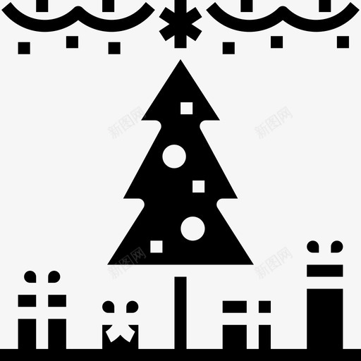 圣诞树圣诞189填充图标svg_新图网 https://ixintu.com 圣诞 圣诞树 填充