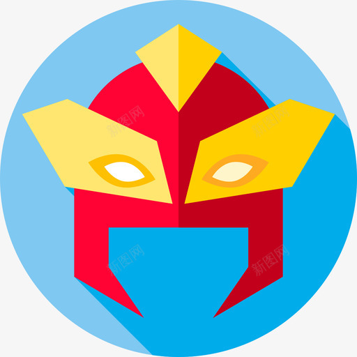 面具超级英雄扁平图标svg_新图网 https://ixintu.com 扁平 超级英雄 面具