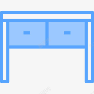 桌子家具101蓝色图标图标