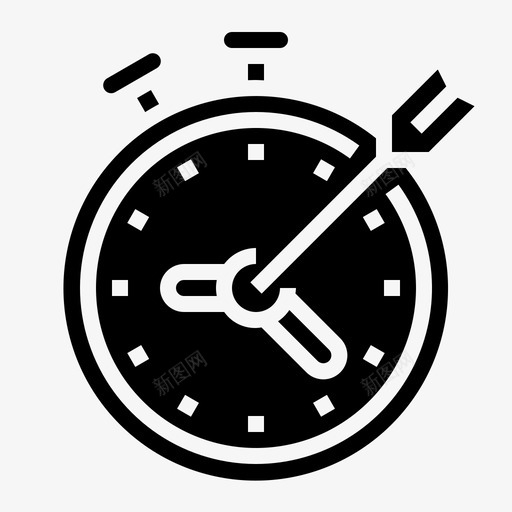 计时器时钟焦点图标svg_新图网 https://ixintu.com 业务管理 时钟 焦点 目标 计时器 黑色