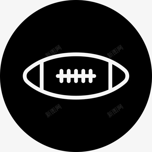 橄榄球美式球图标svg_新图网 https://ixintu.com 体育 橄榄球 球 美式 足球 运动徽章