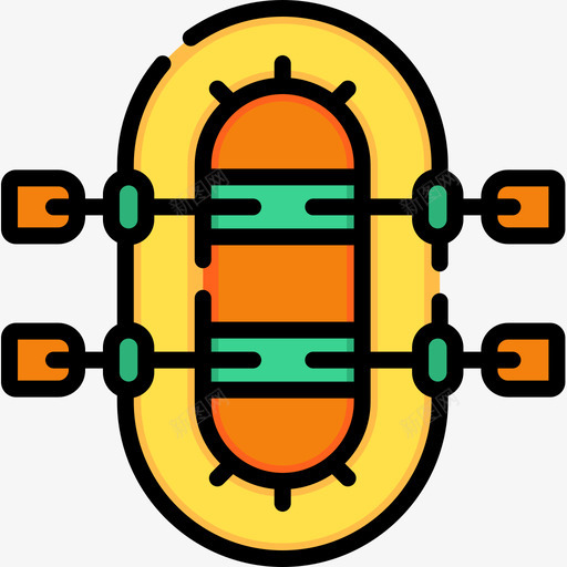 救生筏探险42线性颜色图标svg_新图网 https://ixintu.com 探险 救生筏 线性 颜色
