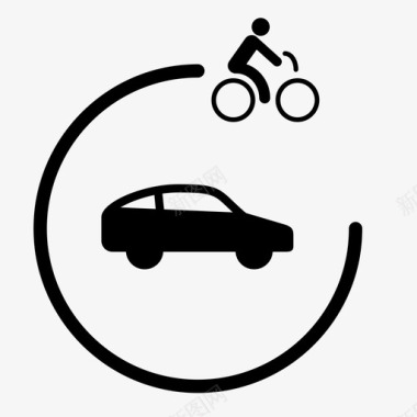自行车城汽车自行车图标图标