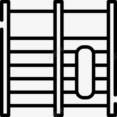 瑞典墙45号健身房直线型图标图标