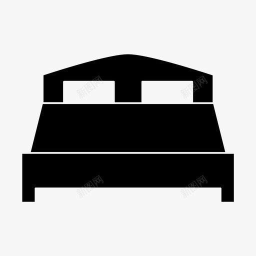 床床架卧铺图标svg_新图网 https://ixintu.com 卧铺 居所 床架 沙发 用户 界面设计 符号