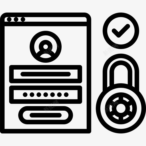 登录黑客锁图标svg_新图网 https://ixintu.com 保护 密码 数据保护 登录 锁 黑客