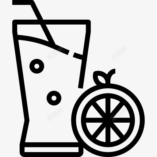 橙汁饮料水果图标svg_新图网 https://ixintu.com 咖啡厅 橙汁 水果 饮料