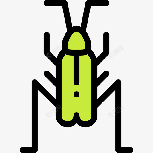 蟋蟀昆虫12线形颜色图标svg_新图网 https://ixintu.com 昆虫 线形 蟋蟀 颜色
