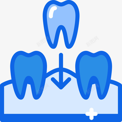 植入物牙科13蓝色图标svg_新图网 https://ixintu.com 植入物 牙科 蓝色