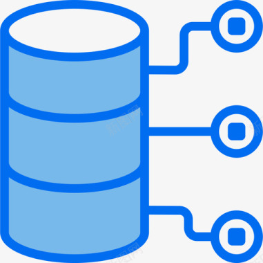 数据存储Datamanager6蓝色图标图标