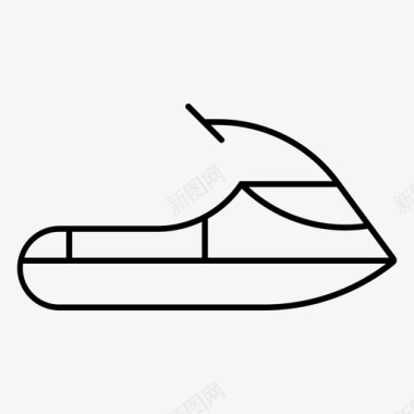 喷气艇摩托艇轮船图标图标