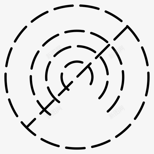 没有信号没有互联网没有wifi图标svg_新图网 https://ixintu.com 没有wifi 没有互联网 没有信号 航空虚线图标