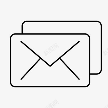 业务邮件电子邮件细线图标图标