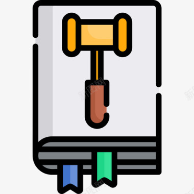 法律书籍犯罪调查25线性颜色图标图标