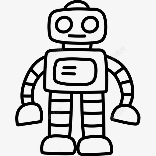 机器人儿童玩具13黑色图标svg_新图网 https://ixintu.com 儿童玩具13 机器人 黑色