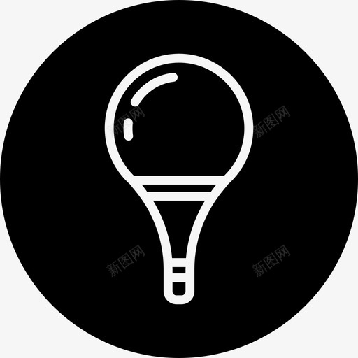 乒乓球球拍运动图标svg_新图网 https://ixintu.com 乒乓球 球拍 运动 运动徽章
