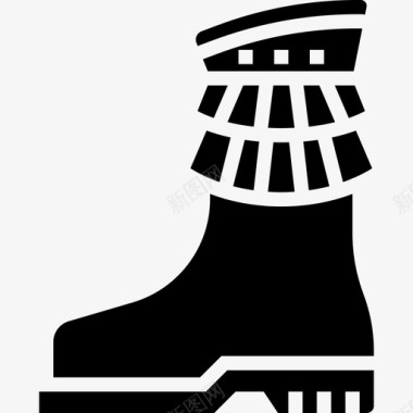 靴子波西米亚风格15字形图标图标